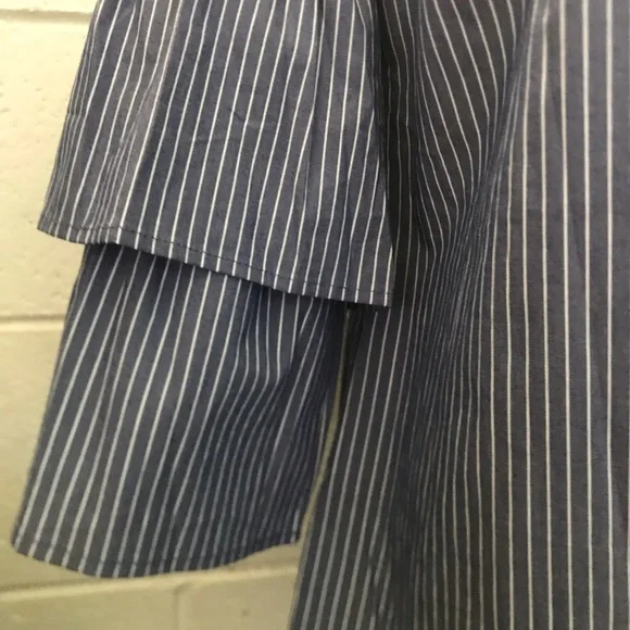 tunic brand COMO BLU size M gray with white stripes - Picture 4 of 10